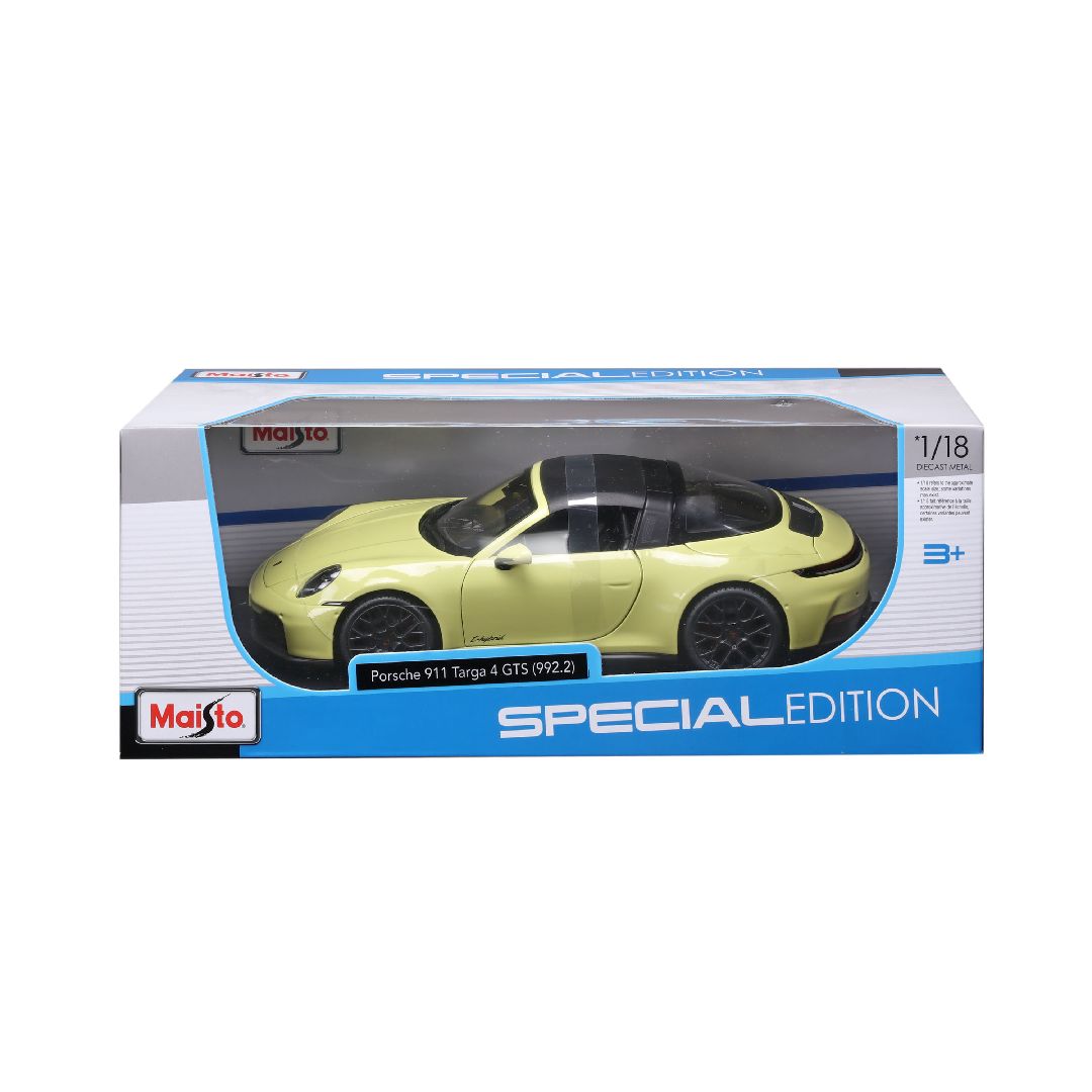 Maisto 1/18 SE 2025 Porsche 911 Targa 4 GTS - Yellow – image 9