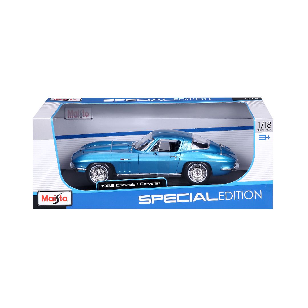 Maisto 1/18 SE 1965 Chevrolet Corvette (Metallic Light Blue) – image 5