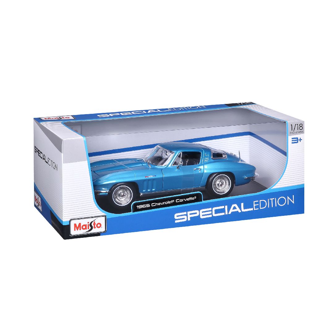 Maisto 1/18 SE 1965 Chevrolet Corvette (Metallic Light Blue) – image 6