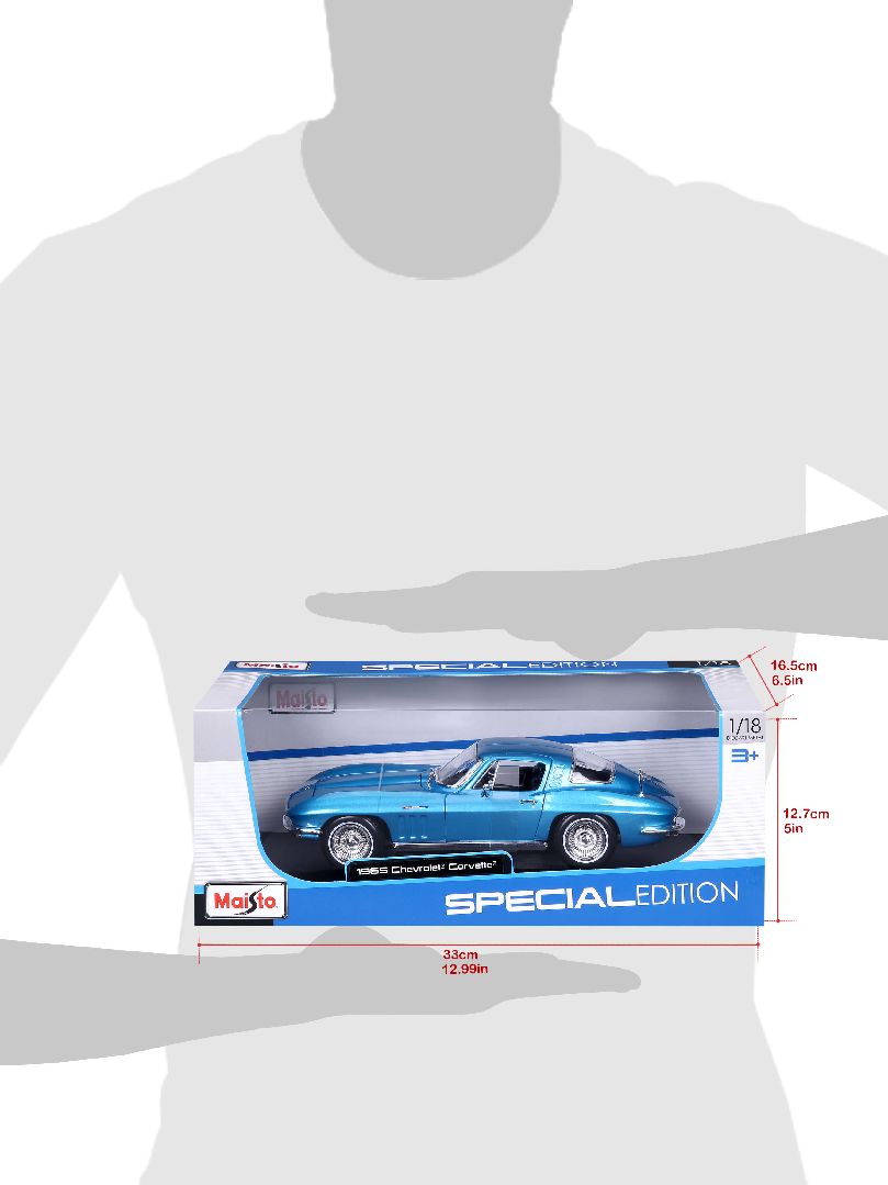 Maisto 1/18 SE 1965 Chevrolet Corvette (Metallic Light Blue) – image 14