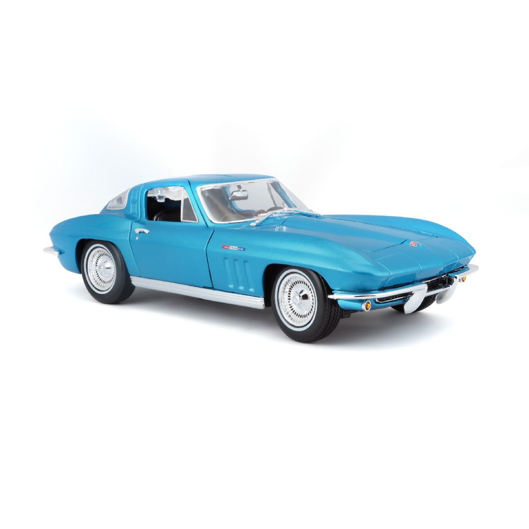 Maisto 1/18 SE 1965 Chevrolet Corvette (Metallic Light Blue) – image 16