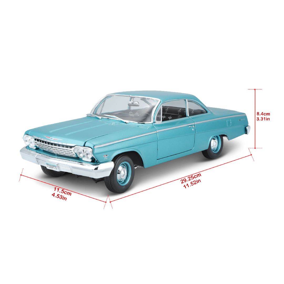 Maisto 1/18 SE 1962 Chevrolet Bel Air - Metallic Light Blue – image 8