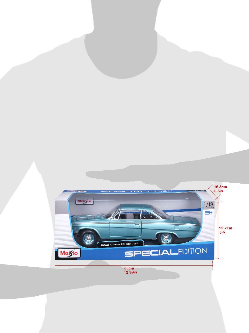 Maisto 1/18 SE 1962 Chevrolet Bel Air - Metallic Light Blue – image 10