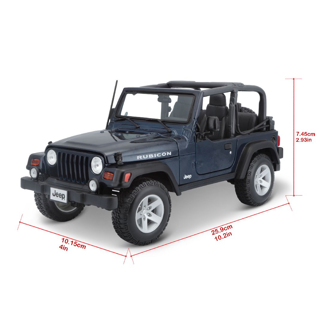 Maisto 1/18 SE Jeep Wrangler Rubicon - Metallic Blue – image 8