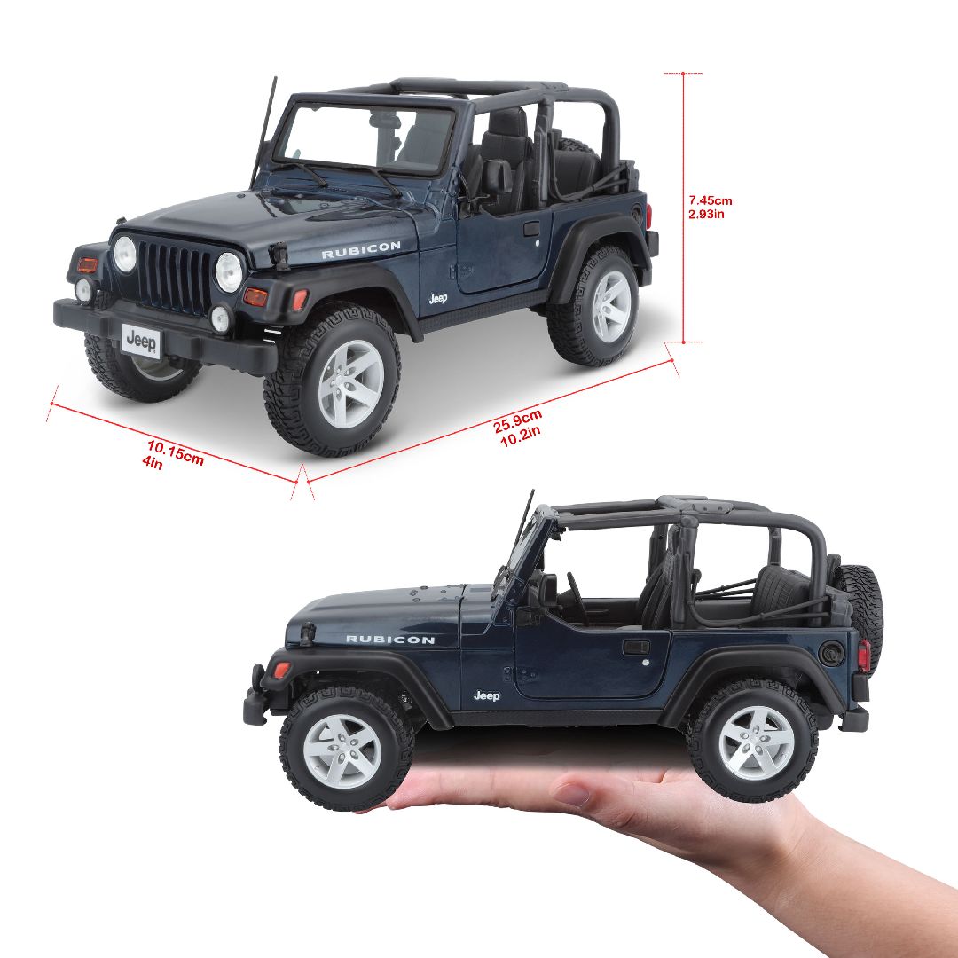 Maisto 1/18 SE Jeep Wrangler Rubicon - Metallic Blue – image 9