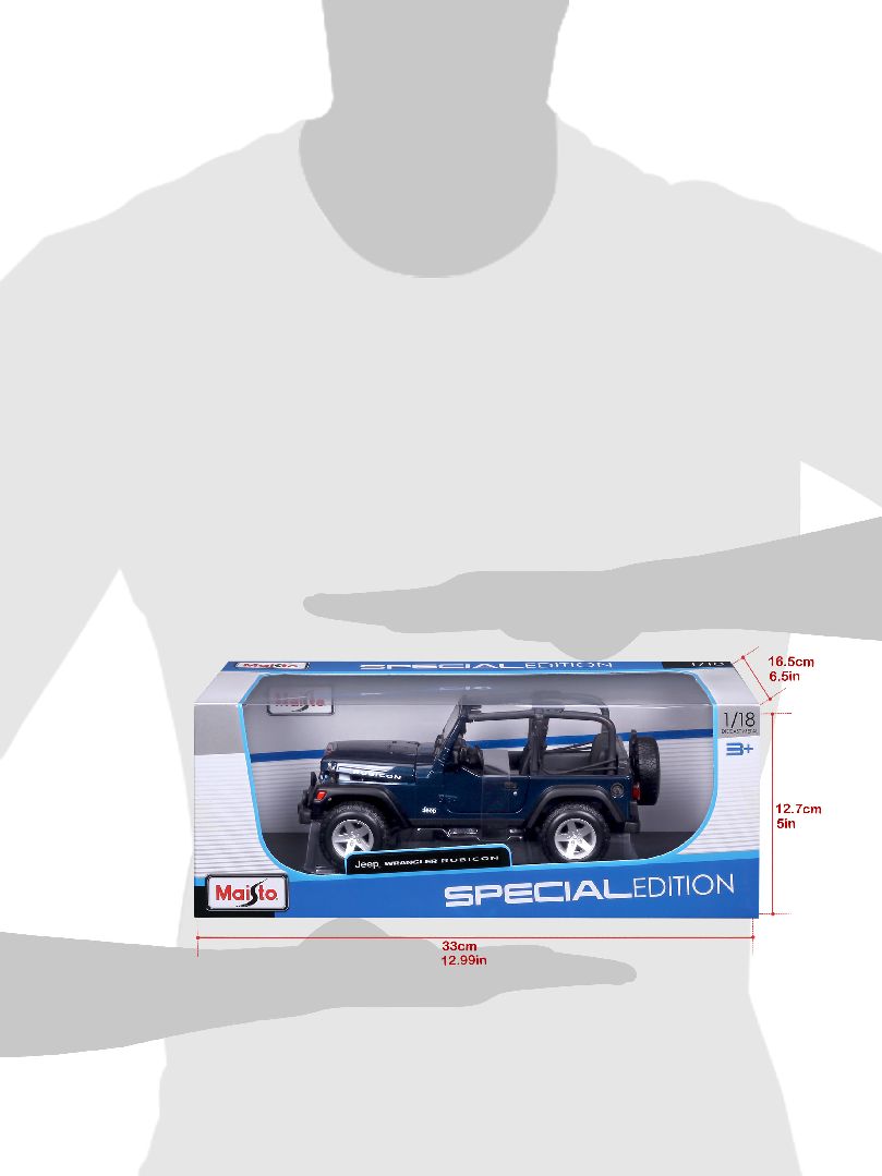 Maisto 1/18 SE Jeep Wrangler Rubicon - Metallic Blue – image 10