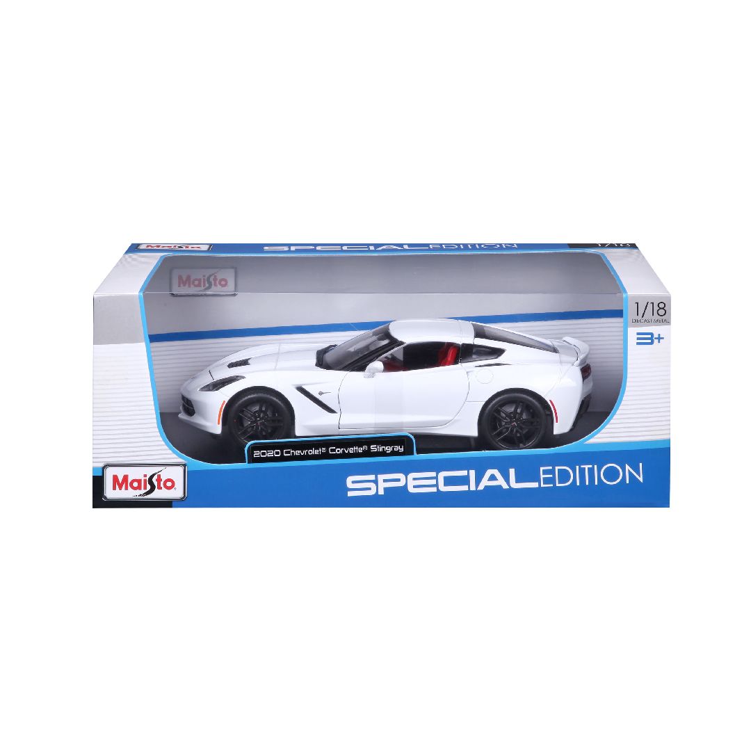 Maisto 1/18 SE 2014 Chevrolet Corvette Stingray Z51 (White) – image 4