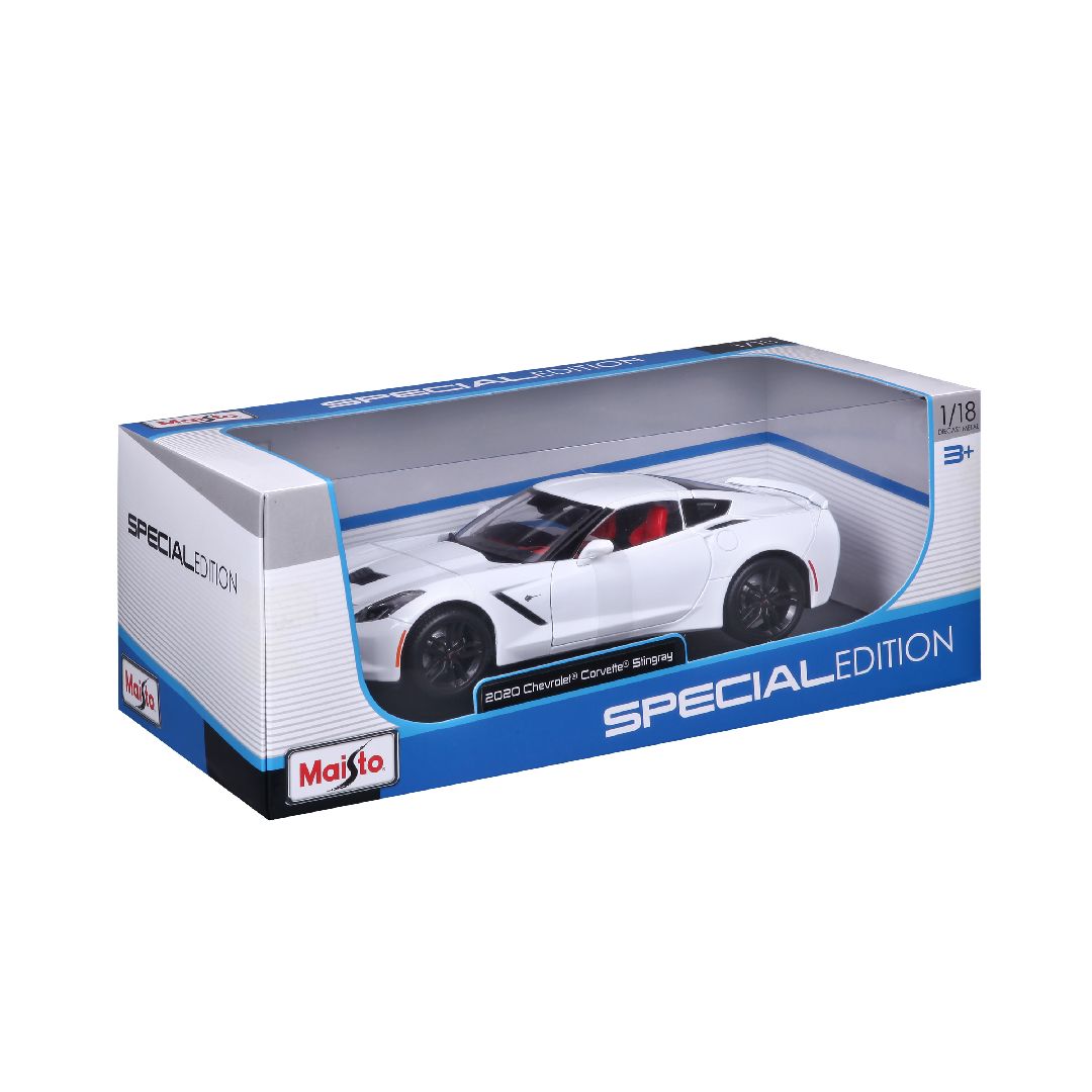 Maisto 1/18 SE 2014 Chevrolet Corvette Stingray Z51 (White) – image 5