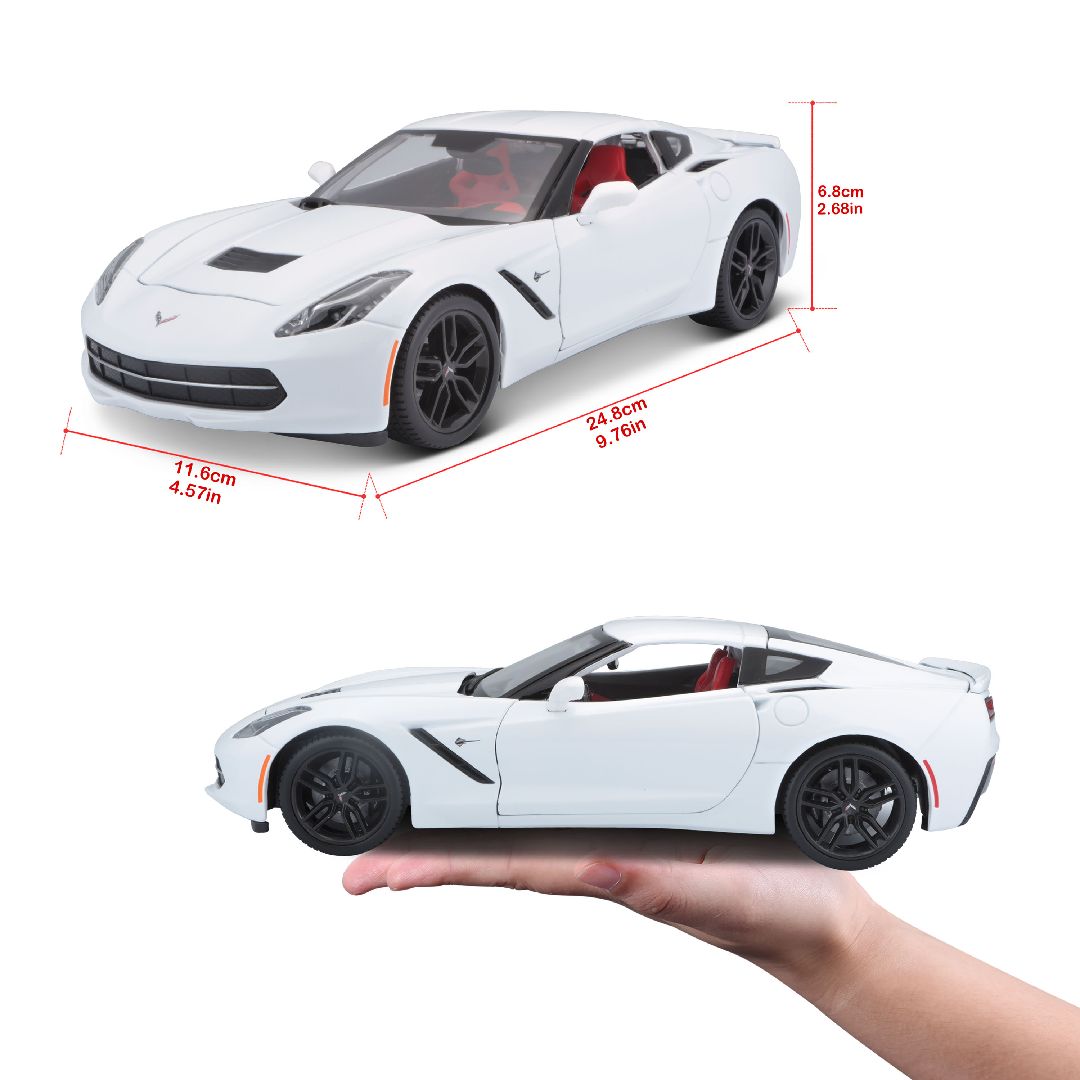 Maisto 1/18 SE 2014 Chevrolet Corvette Stingray Z51 (White) – image 13