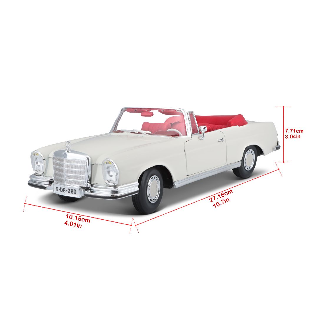 Maisto 1/18 SE 1967 Mercedes-Benz 280SE Cabrio - Cream – image 18
