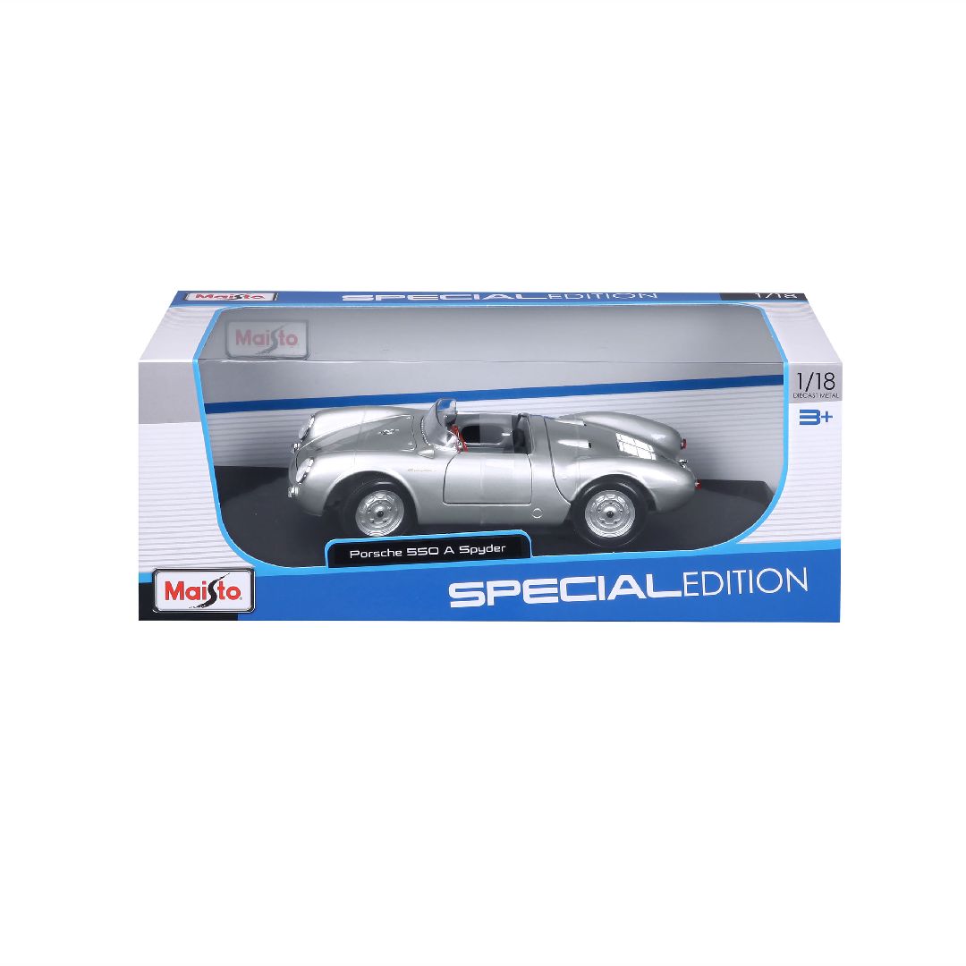 Maisto 1/18 SE 1956 Porsche 550A Spyder (Silver) – image 5