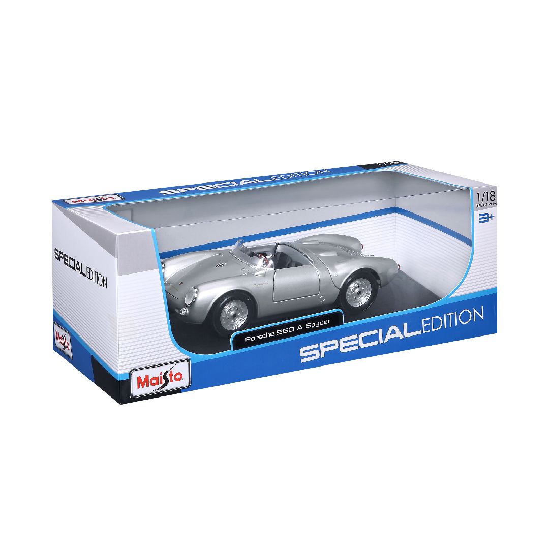 Maisto 1/18 SE 1956 Porsche 550A Spyder (Silver) – image 6