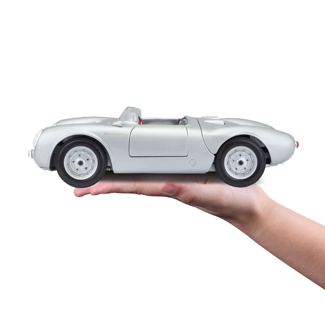 Maisto 1/18 SE 1956 Porsche 550A Spyder (Silver) – image 12