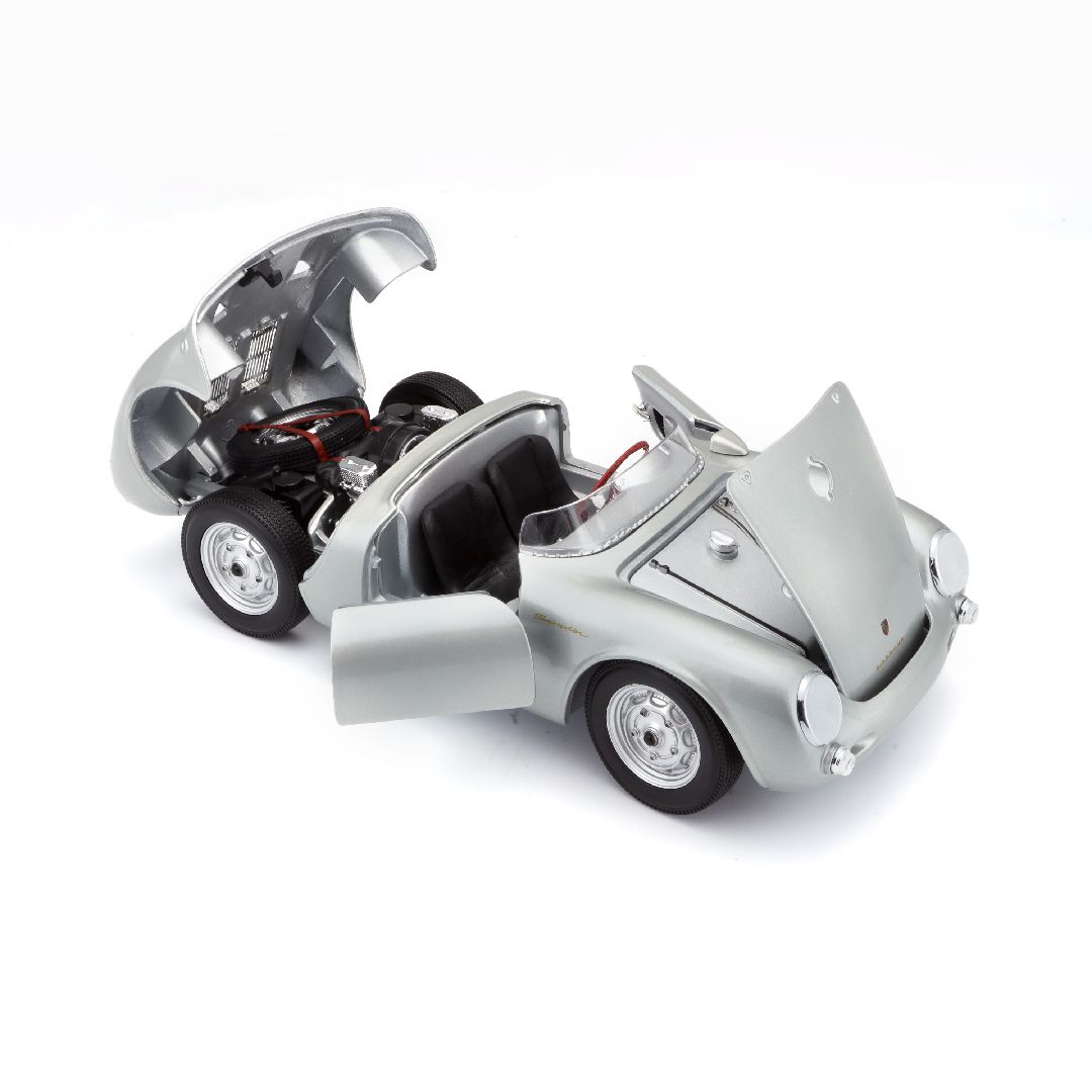 Maisto 1/18 SE 1956 Porsche 550A Spyder (Silver) – image 18