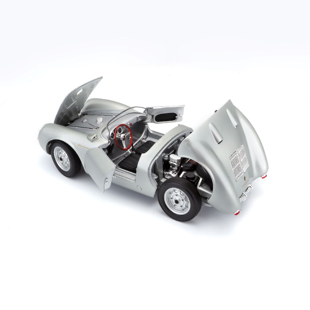 Maisto 1/18 SE 1956 Porsche 550A Spyder (Silver) – image 19