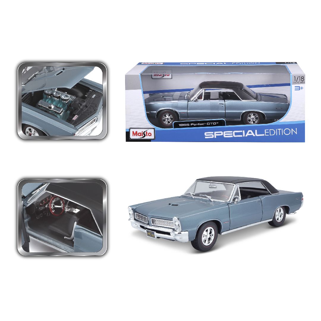 Maisto 1/18 SE 1965 Pontiac GTO (Hurst Edition) (Metallic Blue) – image 3