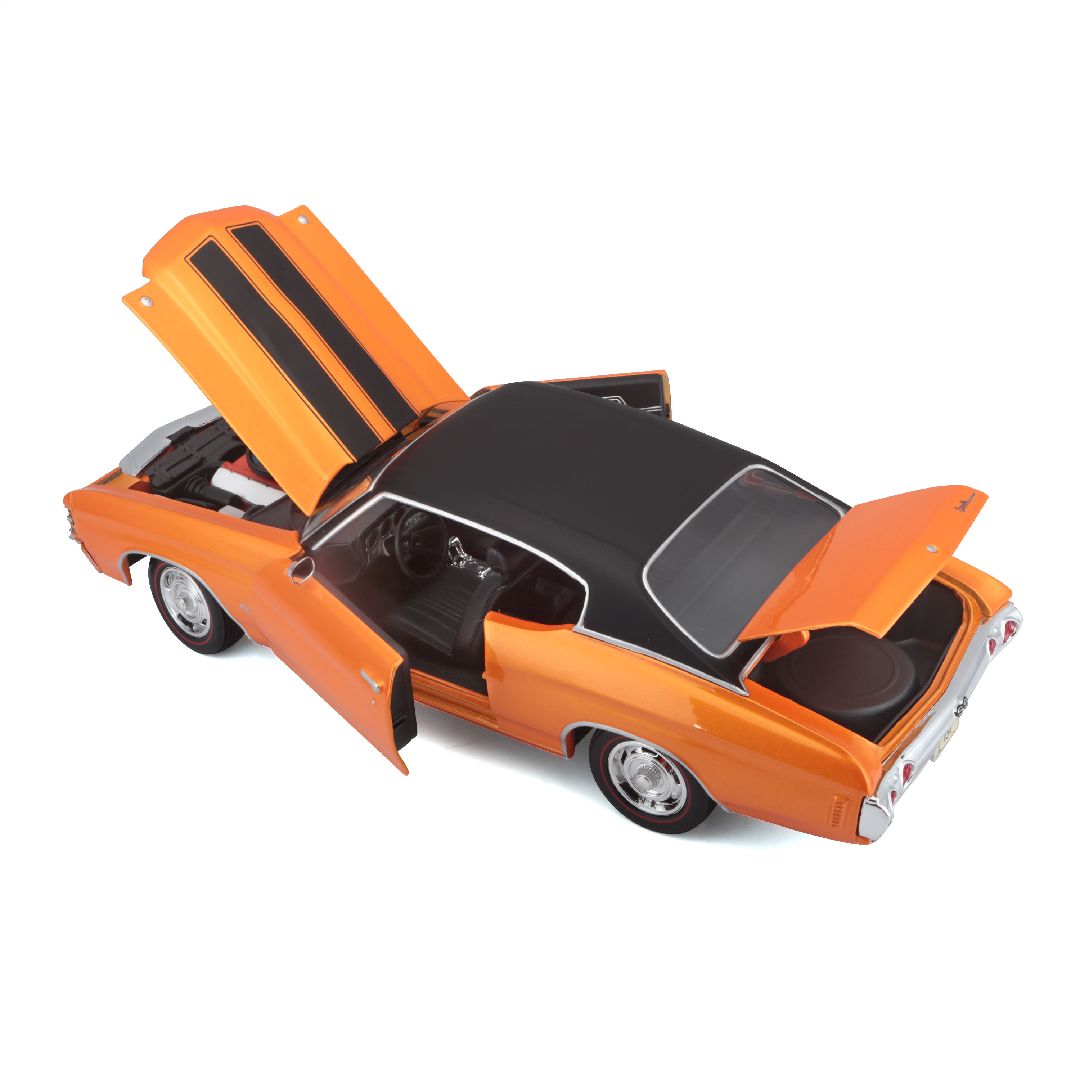 Maisto 1/18 SE 1971 Chevrolet Chevelle SS 454 Cpe (Orange) – image 9