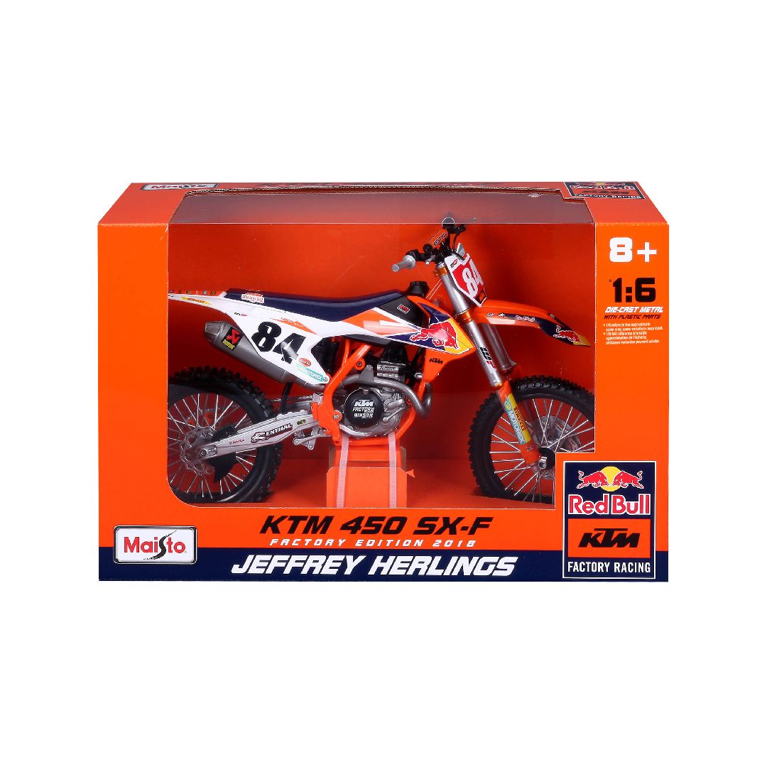 Maisto 1/6 Red Bull KTM Superbike SX 450 (2018)  - #84 Herlings – image 5