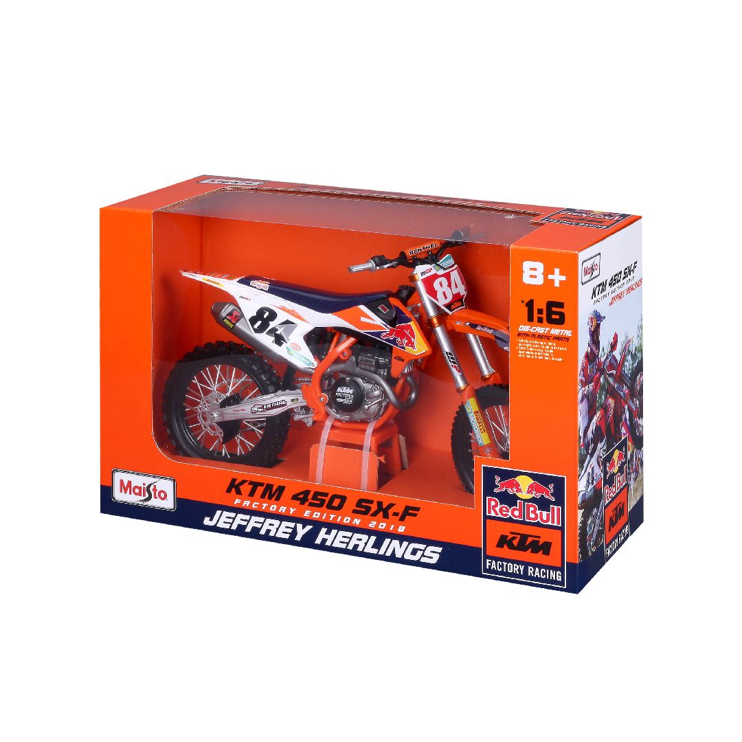 Maisto 1/6 Red Bull KTM Superbike SX 450 (2018)  - #84 Herlings – image 6