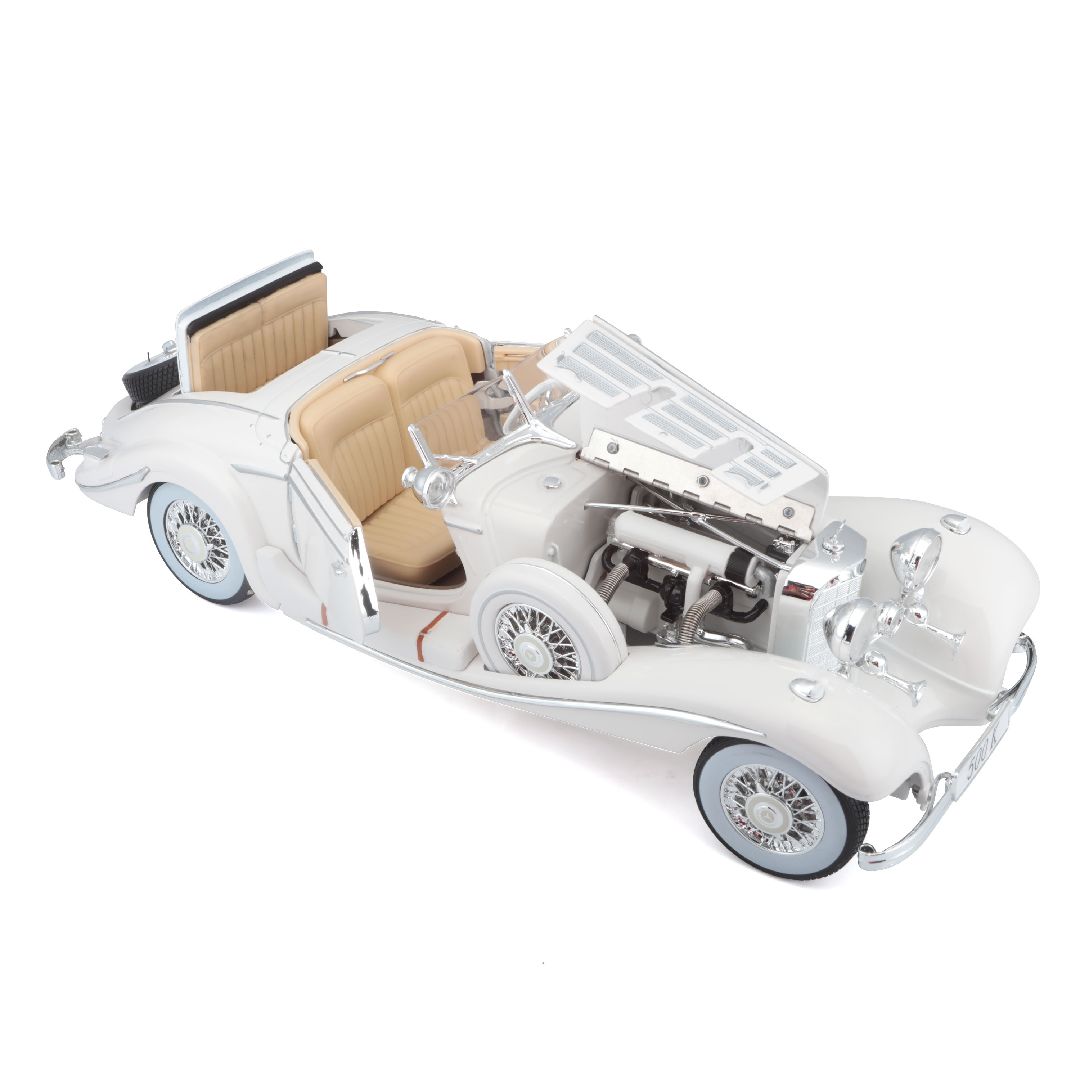 Maisto 1/18 PE 1936 M-B 500 K Typ Specialroadster (White) – image 8