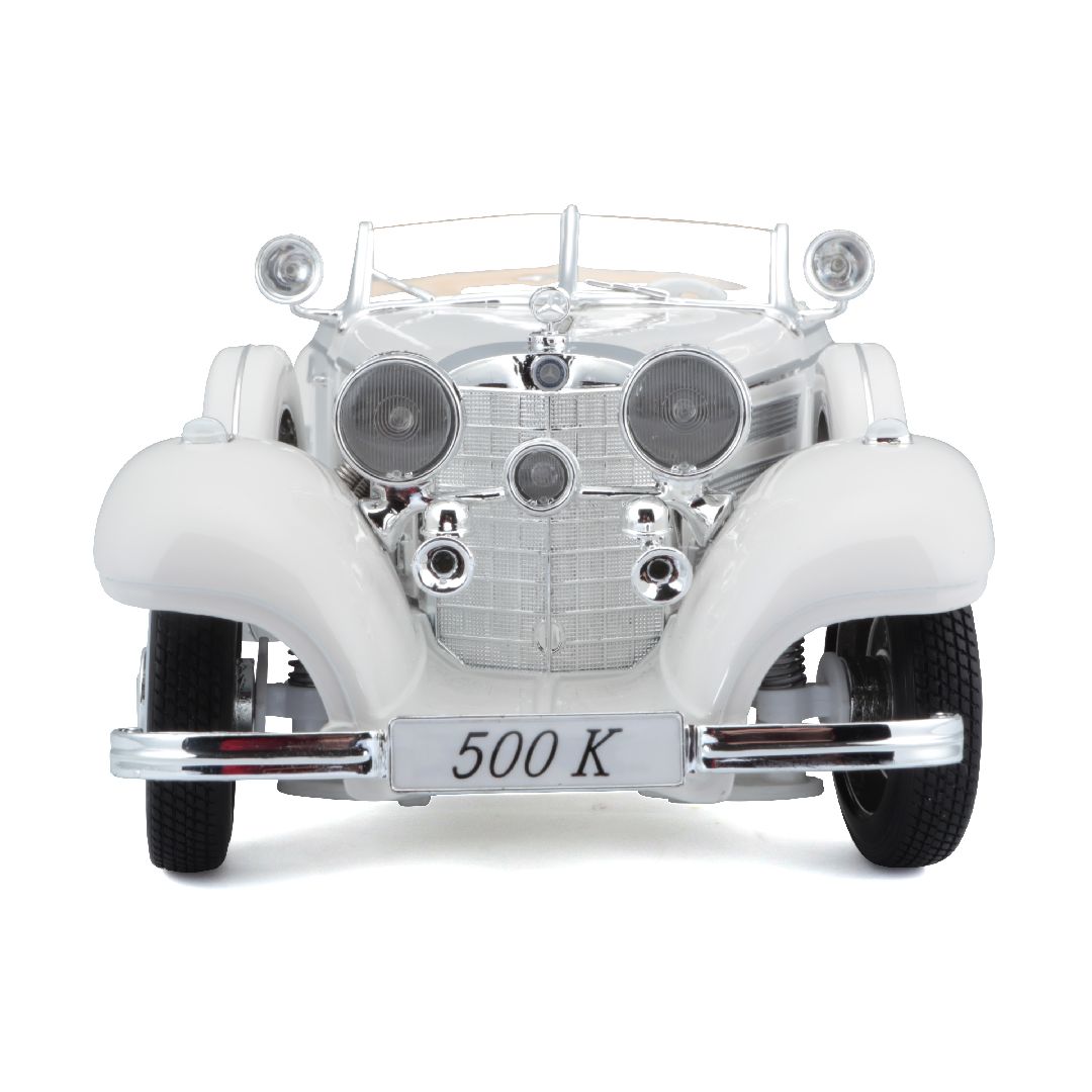 Maisto 1/18 PE 1936 M-B 500 K Typ Specialroadster (White) – image 9