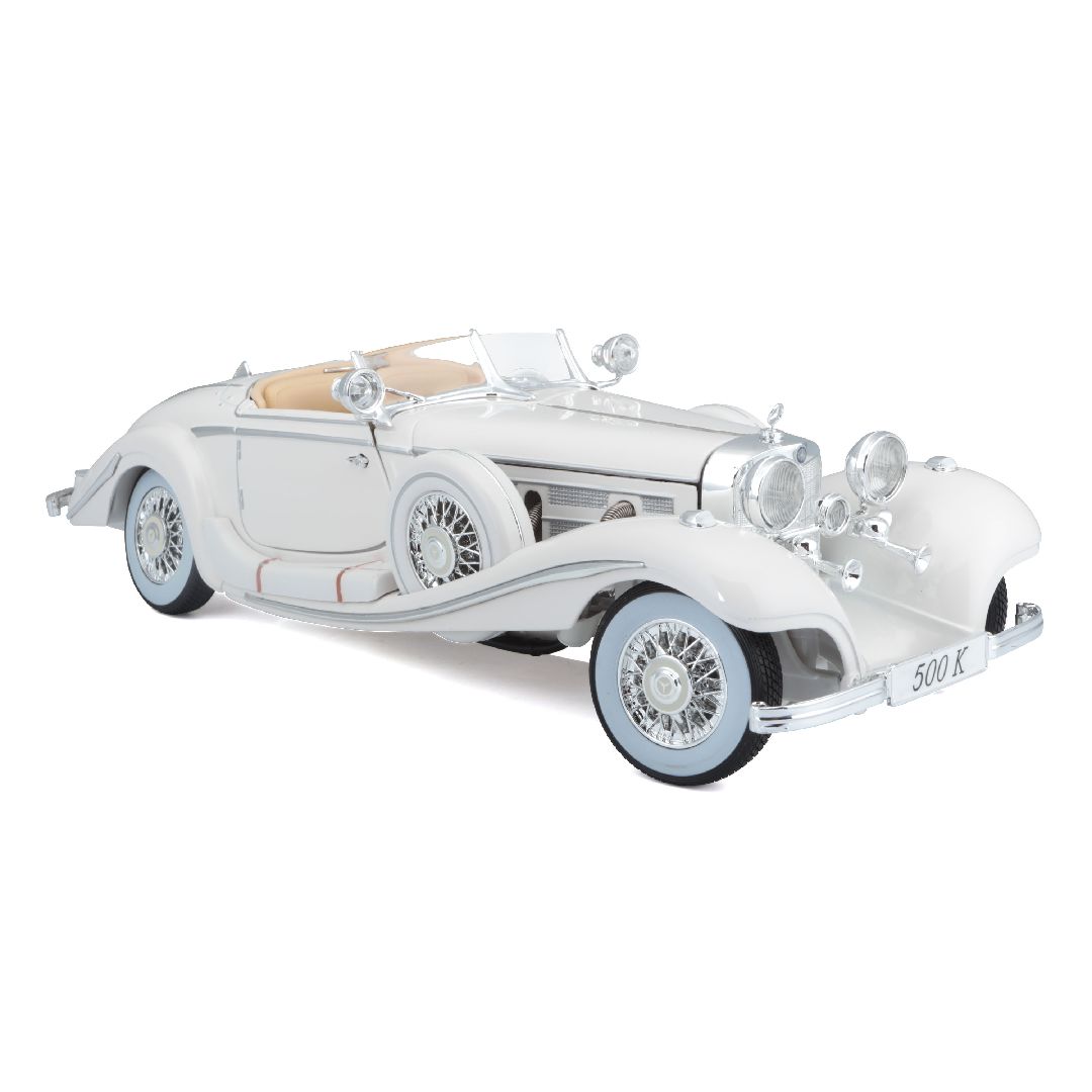 Maisto 1/18 PE 1936 M-B 500 K Typ Specialroadster (White) – image 10