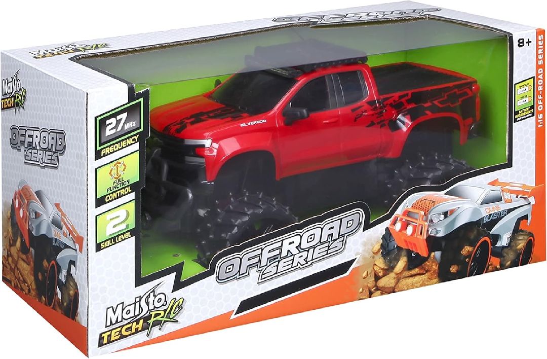 Maisto R/C 1/16 Off Road 2019 Chevrolet Silverado - Red – image 2