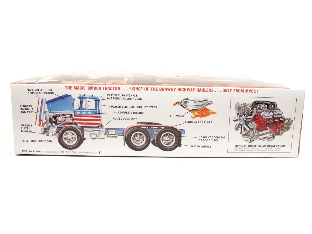 MPC Mack DM800 Semi Tractor 1/25 Model Kit – image 5