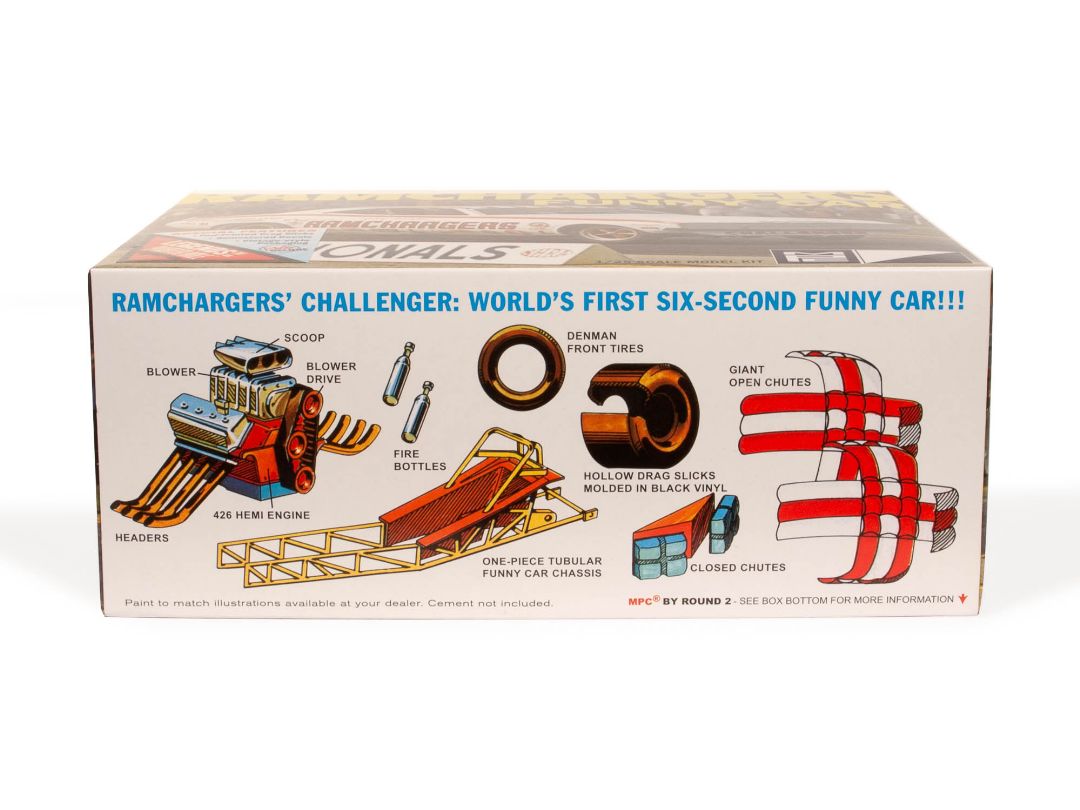 MPC 1/25 Scale Ramchargers Dodge Challenger Funny Car – image 2