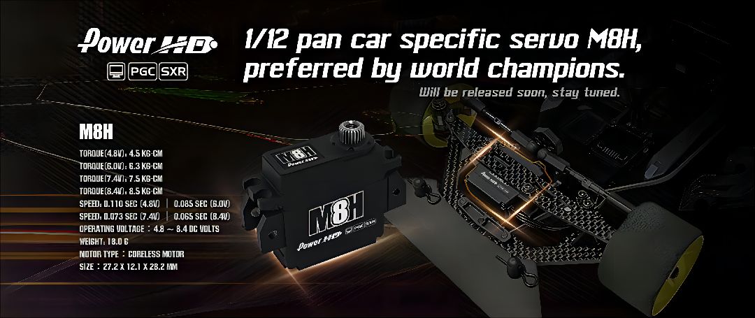 Power HD M8H Low Profile HV Coreless Servo 8.5KG 0.065 Sec@8.4V – image 4