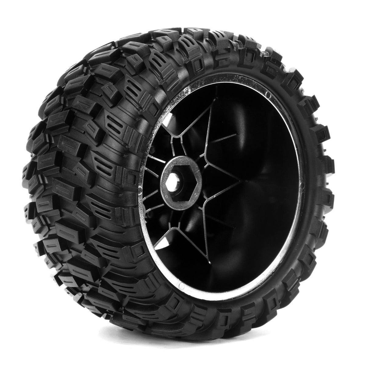 Powerhobby Armor X Belted Pre-Mounted Tires FOR Traxxas X-Maxx XMaxx Chrome thumbnail 1
