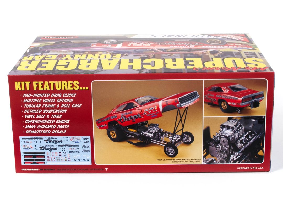 Polar Lights 1969 Dodge Charger Funny Car Mr. Norm 1/25 Model – image 3