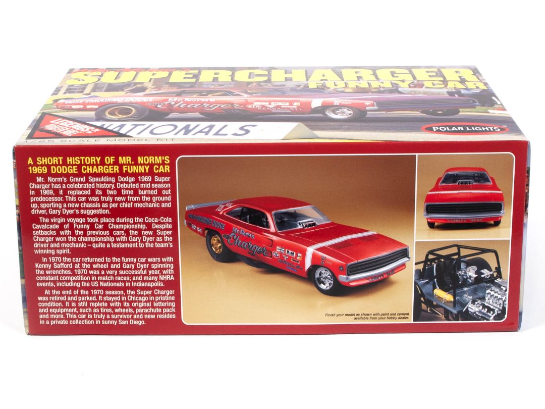 Polar Lights 1969 Dodge Charger Funny Car Mr. Norm 1/25 Model – image 2