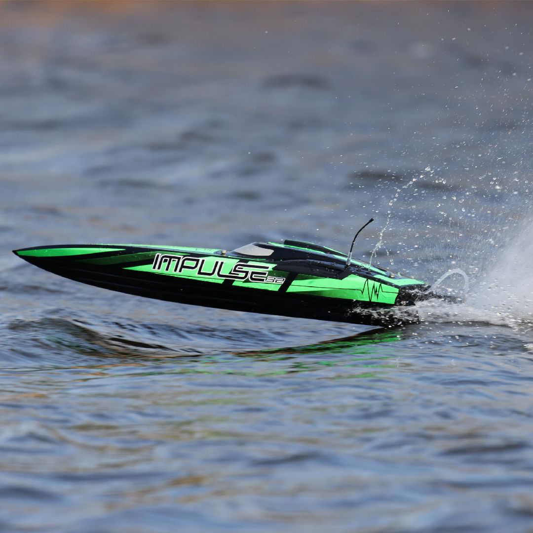Pro Boat Impulse 32, Deep-V, Blx, Smart RTR - Black/Green – image 6