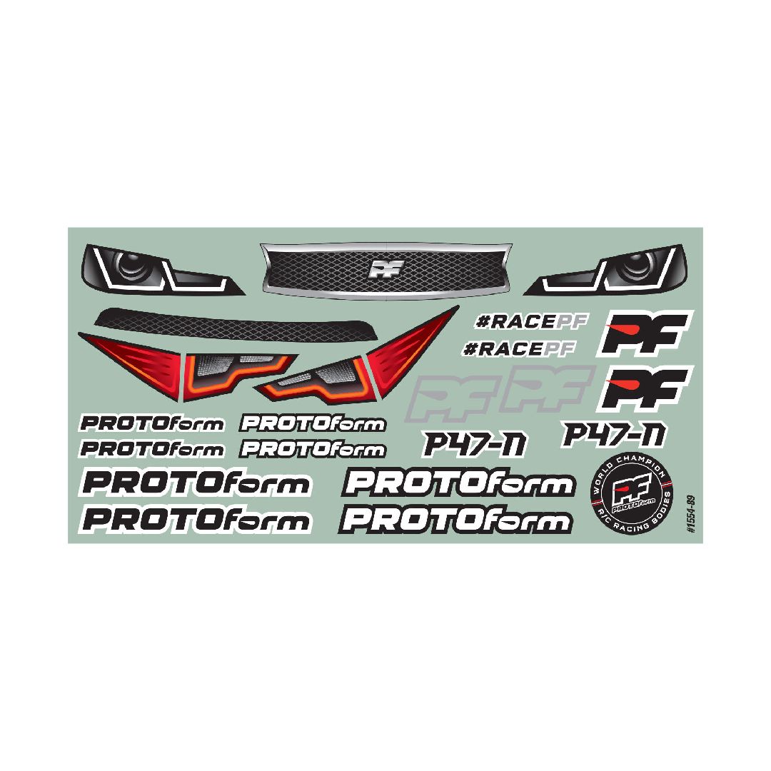 Protoform P47 Light Weight Clear Body :200mm – image 4