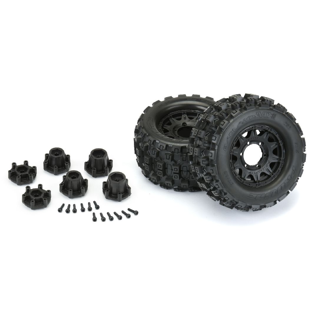 Pro-Line Badlands 2.8" Tires on Black w/ Removable Hex (2) – image 5
