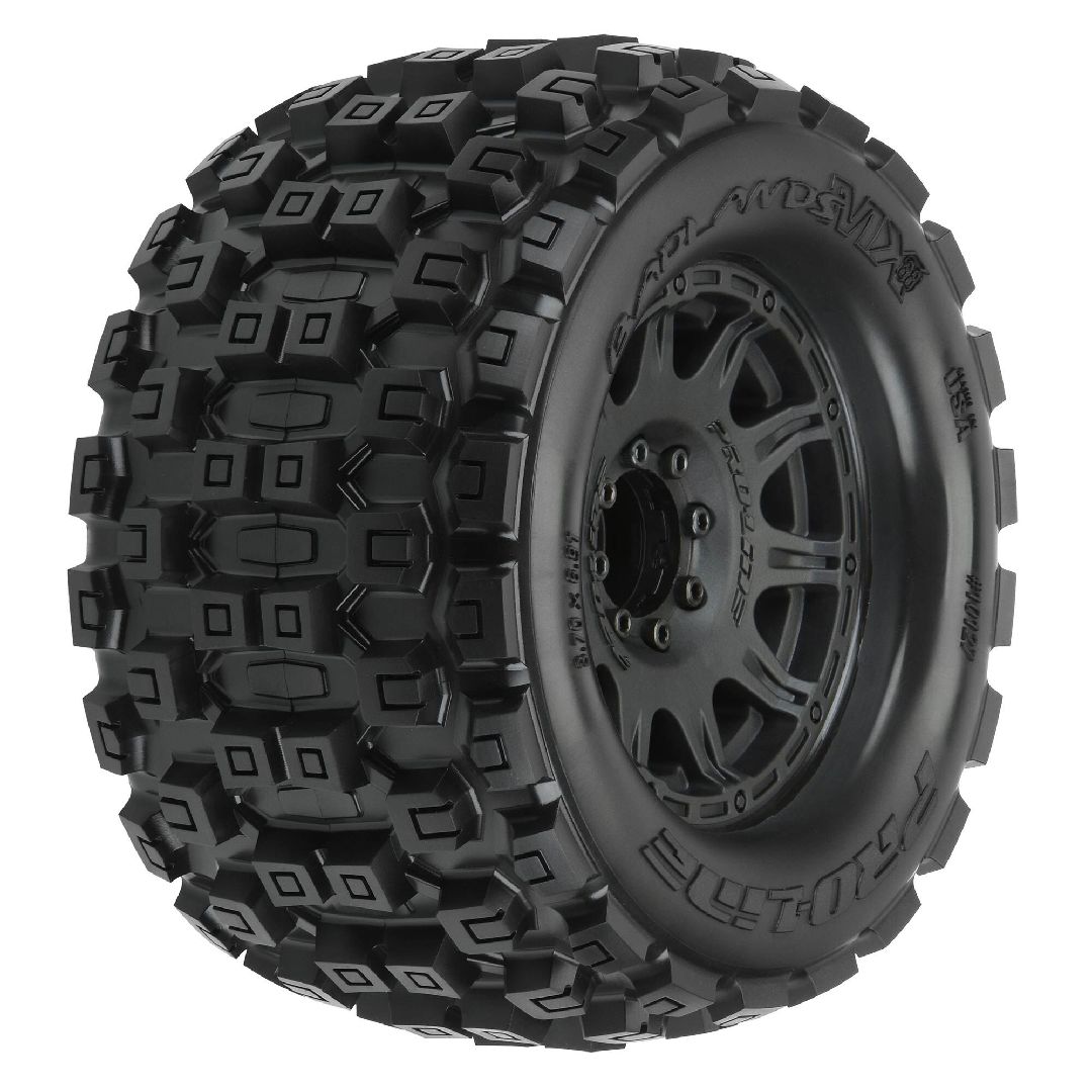 Pro-Line Badlands 3.8" Tires on Black w/ Removable Hex (2) – image 5