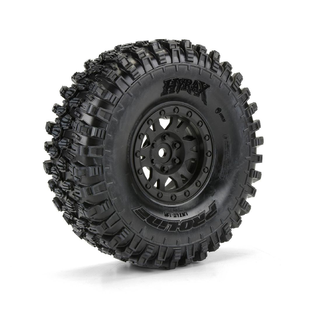 Pro-Line Hyrax 1.9" G8 Tires on Black Plastic Bead-Loc Whls (2) – image 5