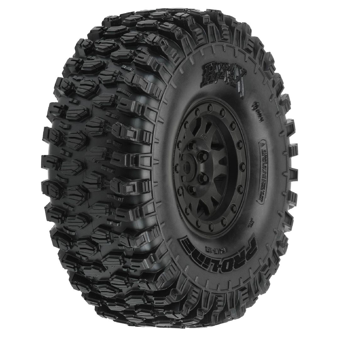Pro-Line Hyrax 1.9" G8 Tires on Black Plastic Bead-Loc Whls (2) – image 6