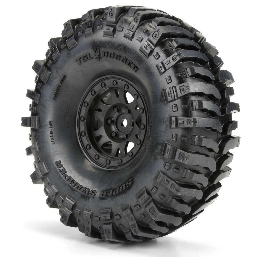Pro-Line Bogger 1.9" Tires on Black Plastic Bead-Loc Whls (2) – image 6