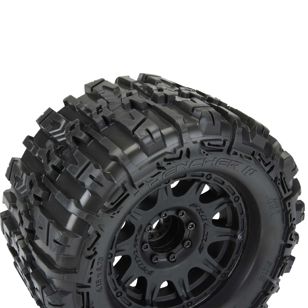 Pro-Line Trencher 3.8" BELTED Tires on Black Rem Hex Whls (2) – image 2