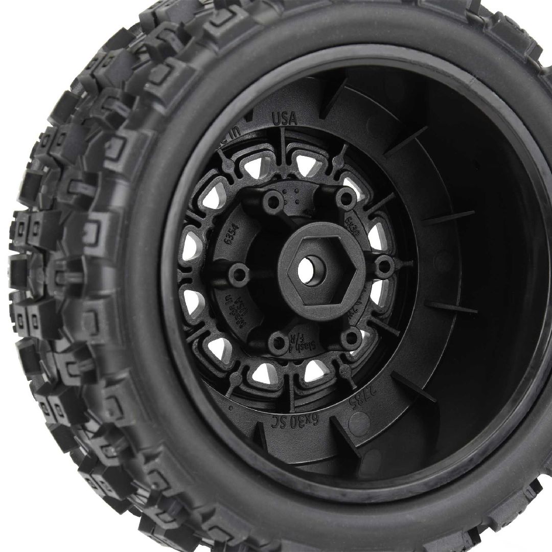 Pro-Line Badlands 2.2"/3.0" (Med) Tires on Rem Hex Wheels (2) – image 2
