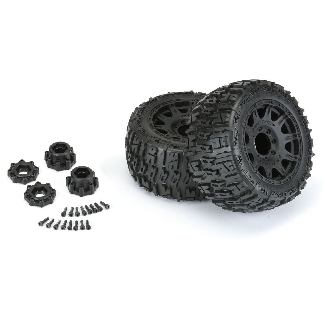 Pro-Line Trencher LP 3.8" Tires on Black Rem Hex Wheels (2) – image 4