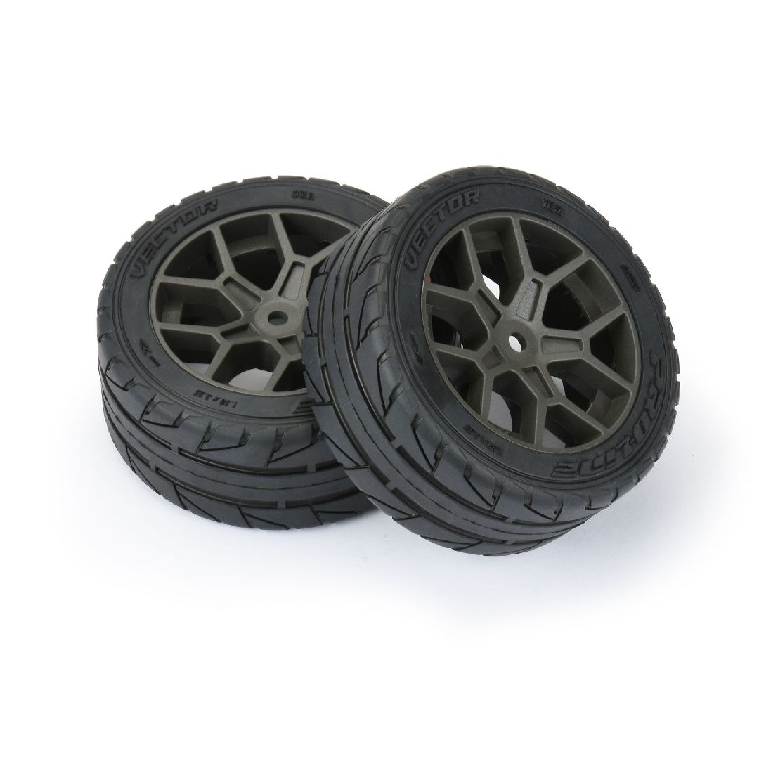 Pro-Line Victory 2.4" (Soft) Belted Tires on Gray Wheels (2) – image 2