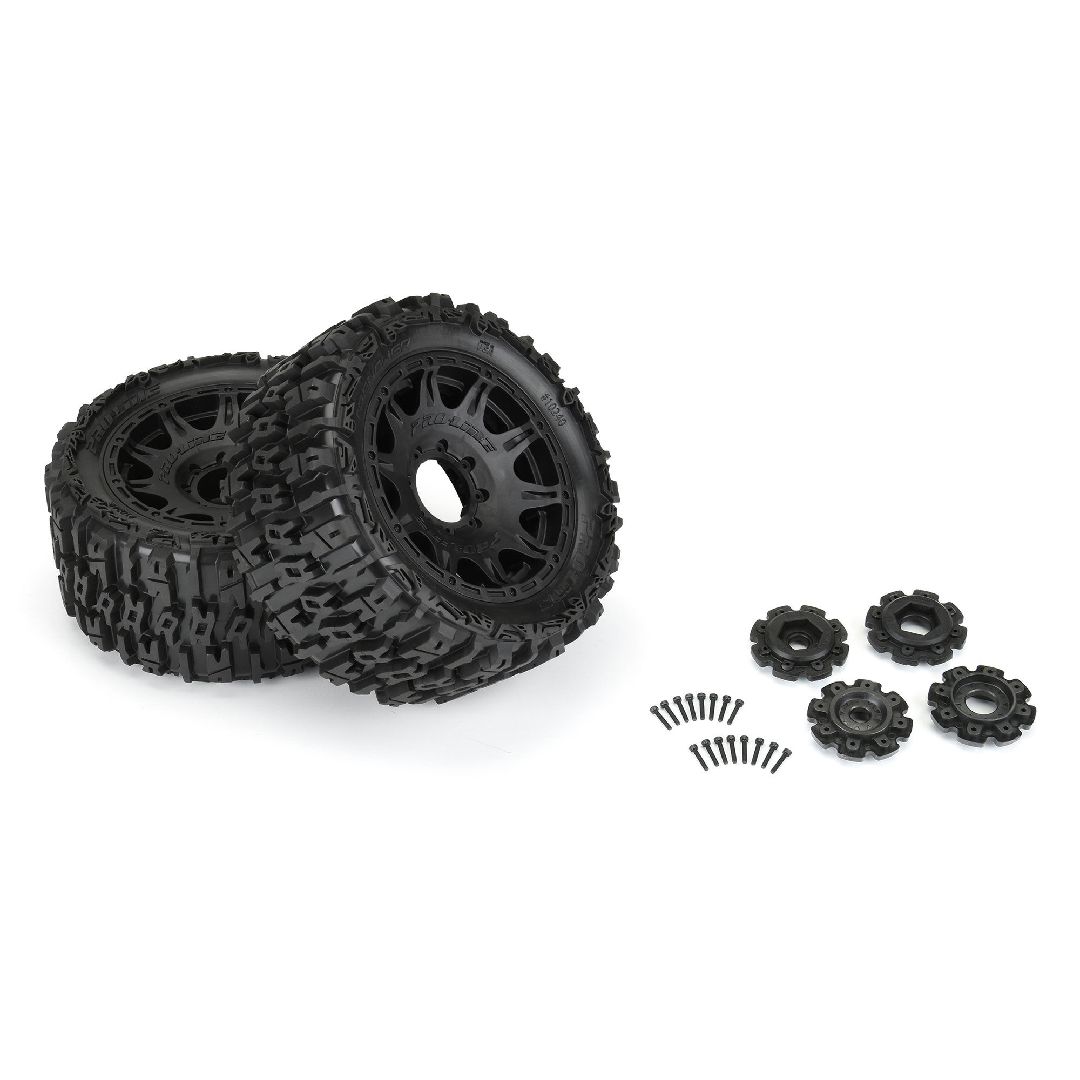 Pro-Line Trencher 5.7" Tires on Black 8x48 Rem 24mm Hex Wheel 2 – image 3