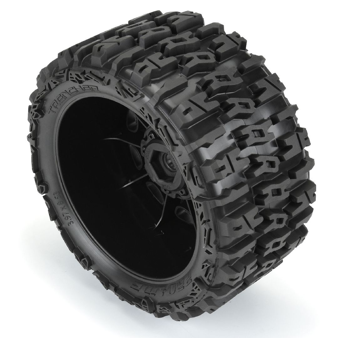Pro-Line Trencher 5.7" Tires on Black 8x48 Rem 24mm Hex Wheel 2 – image 5