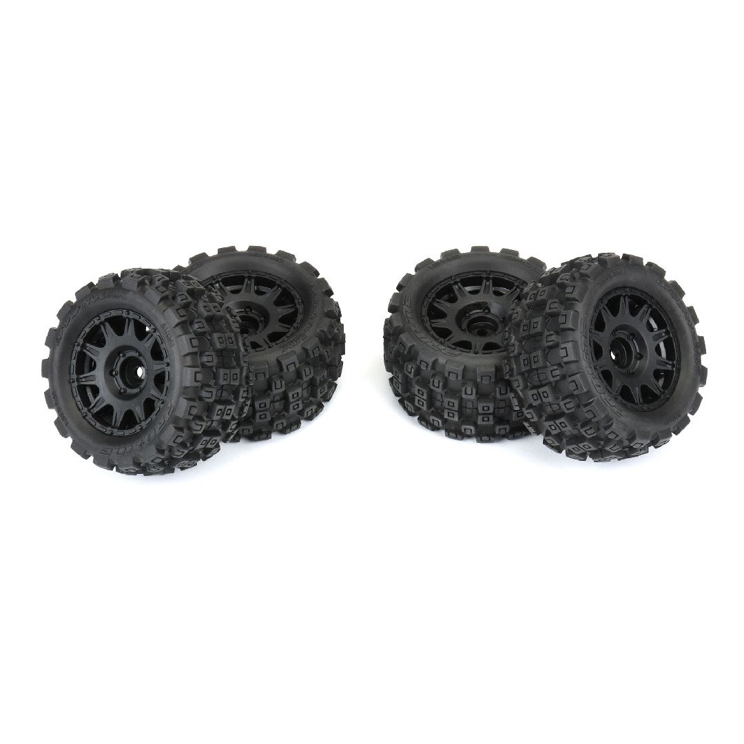 Pro-Line Badlands 1.85" on Black 12mm Hex Wheels (4) – image 5