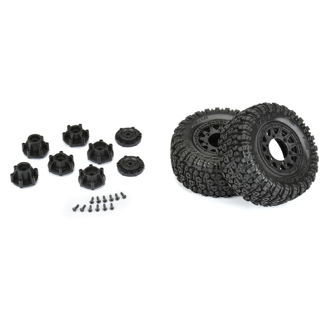 Pro-Line Aztek 2.2"/3.0" (Med) Tires on Rem Hex Wheels – image 3