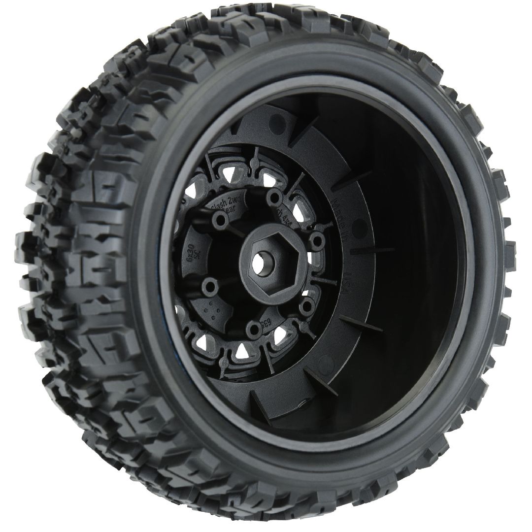 Pro-Line Trencher X 2.2"/3.0" Tires on Black Rem Hex Wheels (2) – image 3
