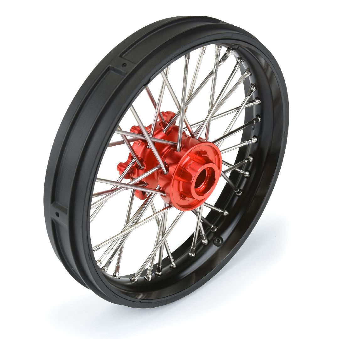 Pro-Line Pro-Spec Alum V2 Bead Front Wheel, Black/Red – image 3
